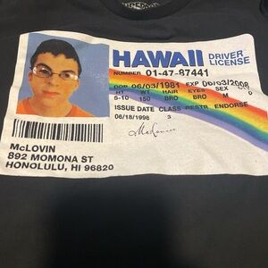 SuperBad Hawaii Driver License Graphic T-Shirt